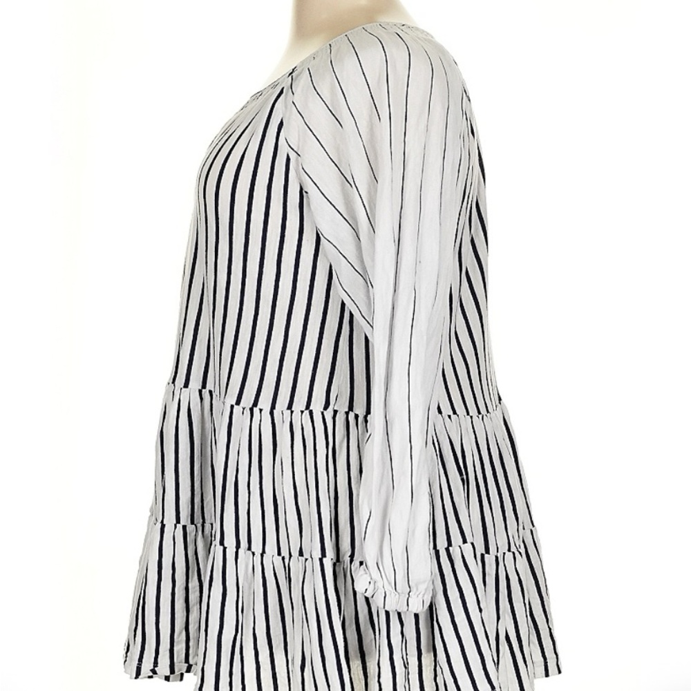 Maeve Black and White Striped Tunic. EUC - Picture 3 of 4